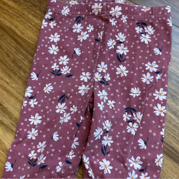 4 for $10 ๐ Carter's Denim Style Loose Top with Burgundy Floral Pants - Picture 6 of 9